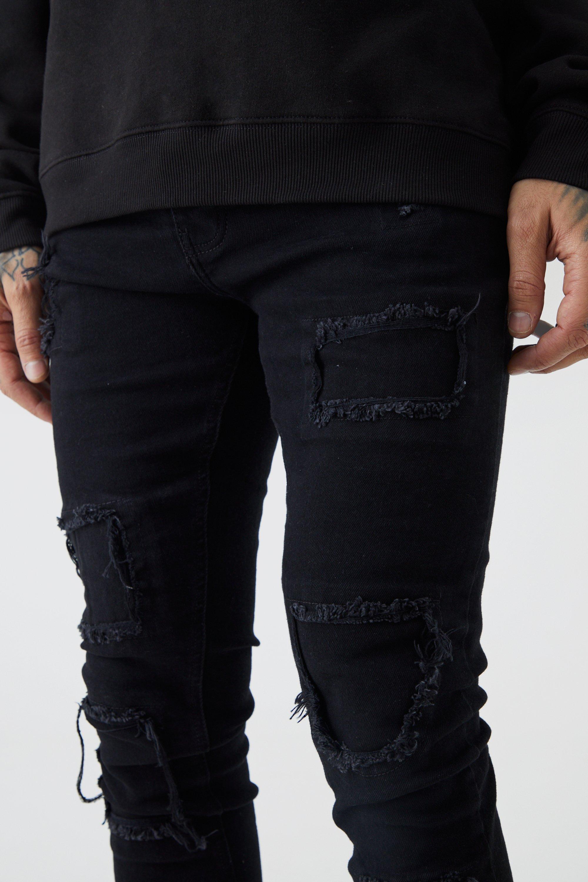 Black ripped sale jeans tall